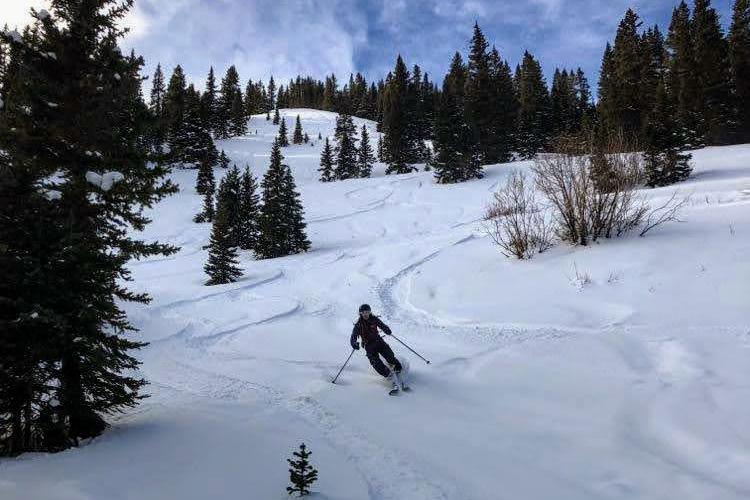 practice skiing